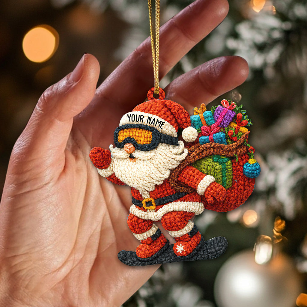 Blisscorners Santa Coming, Home Decor, Christmas Ornament, Personalized Ornament2D Flat LM2111