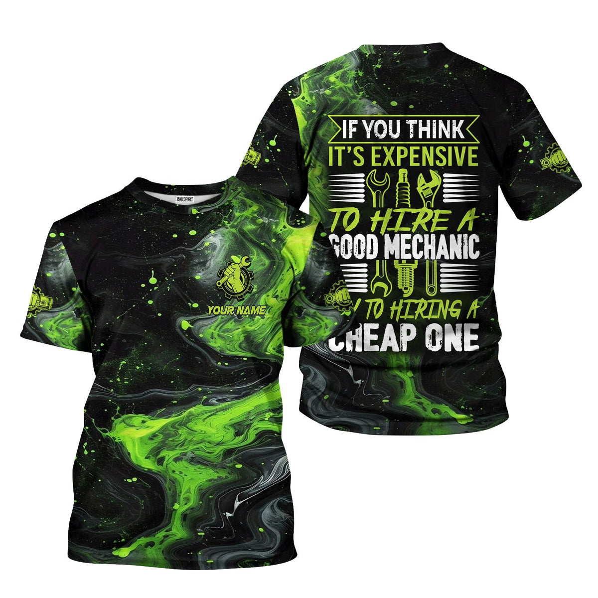 Blisscorners Custom Mechanic Work Shirt, If You Think It’s Expensive to Hire a Good Mechanic Quote, Funny Graphic Shirt for Men