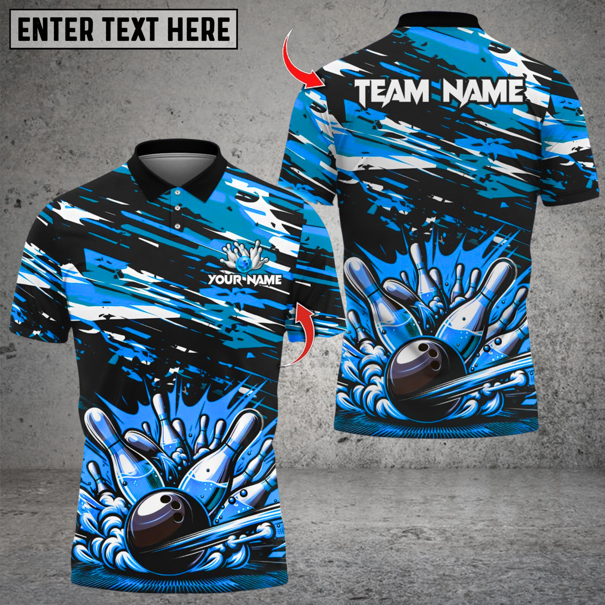 Blisscorners Bowling And Pins  Multicolor Customized Name, Team Name 3D Shirts