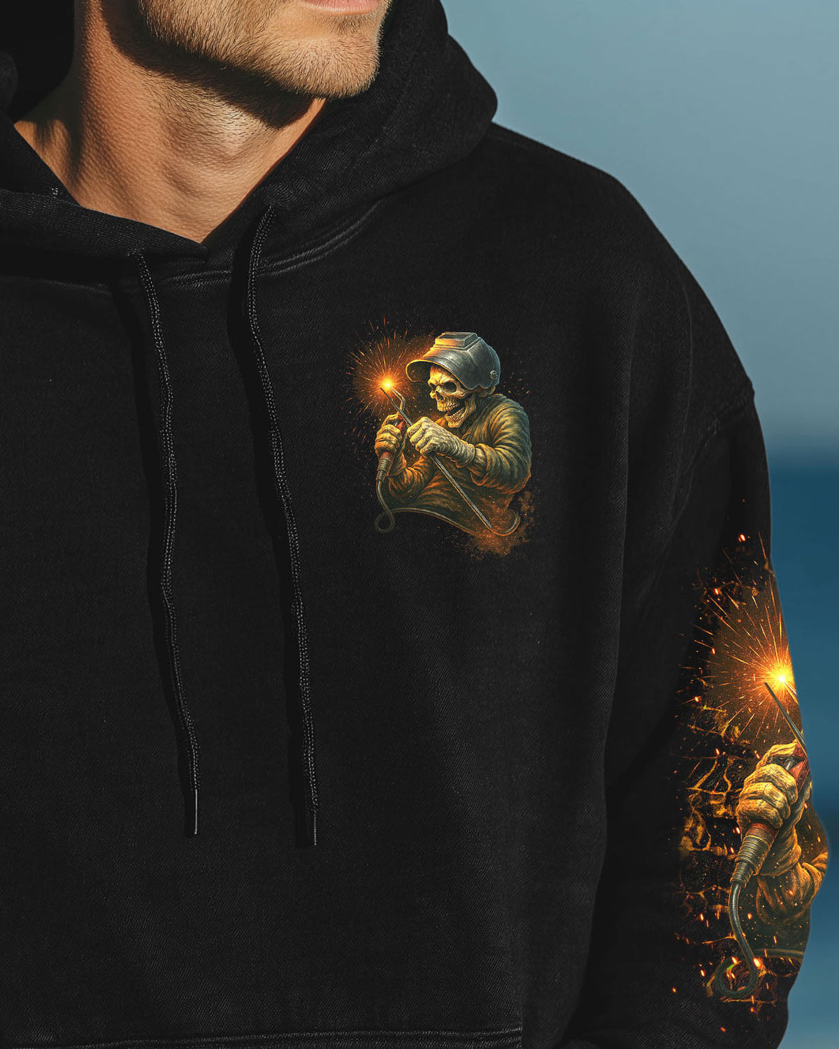 BLISSCORNERS MASTER OF FIRE WELDER SKULL ALL OVER PRINT