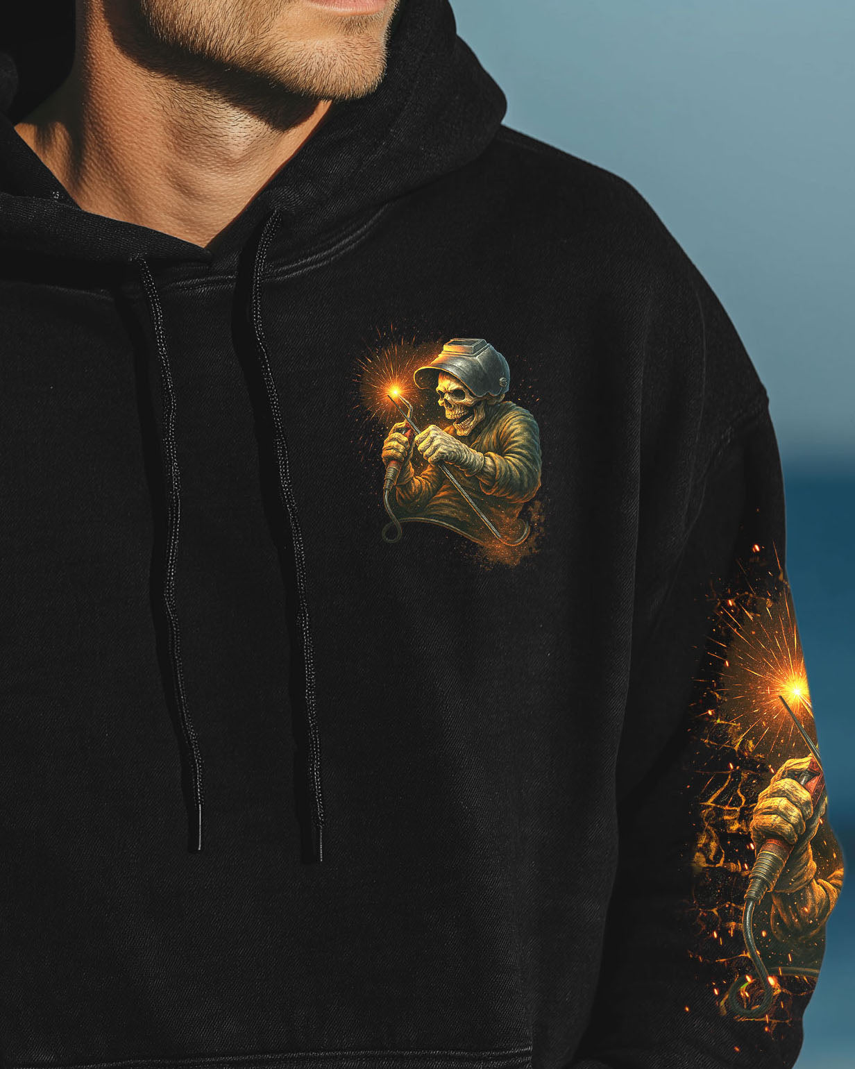BLISSCORNERS MASTER OF FIRE WELDER SKULL ALL OVER PRINT