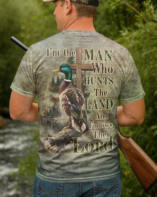 BlisscornersWho Hunts The Land Shirt, Personalized Hunting 3D Shirt