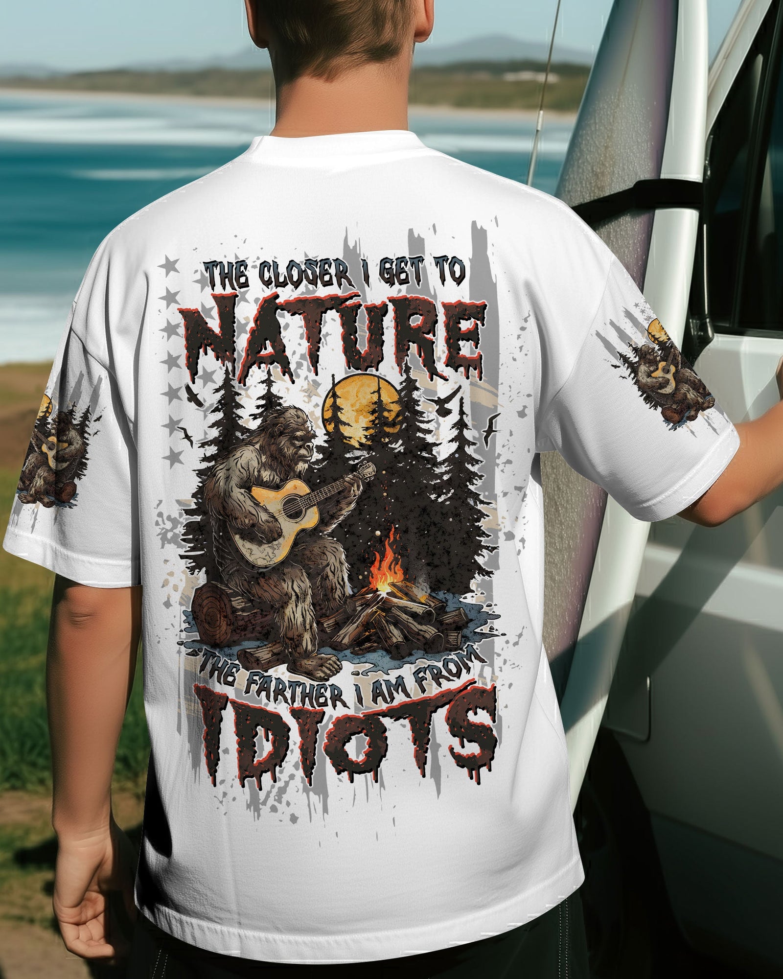 BLISSCORNERS THE CLOSER I GET TO NATURE BIGFOOT ALL OVER PRINT