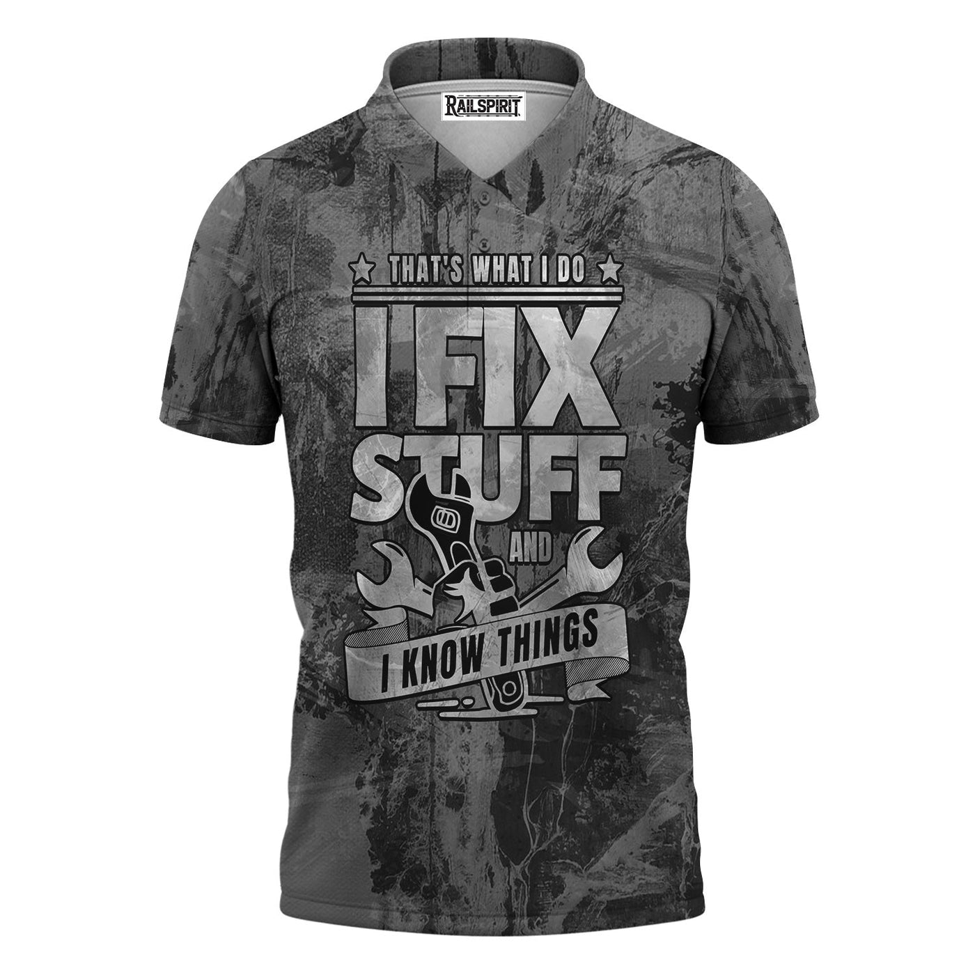 Blisscorners That's What I Do I Fix Stuff And I Know Things Shirt Funny Printed Vintage Mechanic Unisex T Shirt