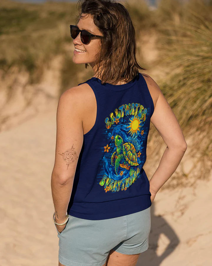 BLISSCORNERS SALTWATER HEALS EVERYTHING TURTLE ALL OVER PRINT 1