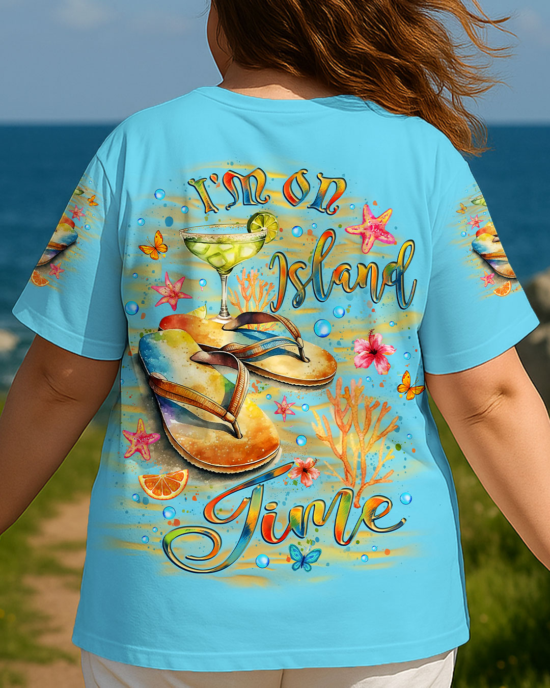 BLISSCORNERS I'M ON ISLAND TIME ALL OVER PRINT