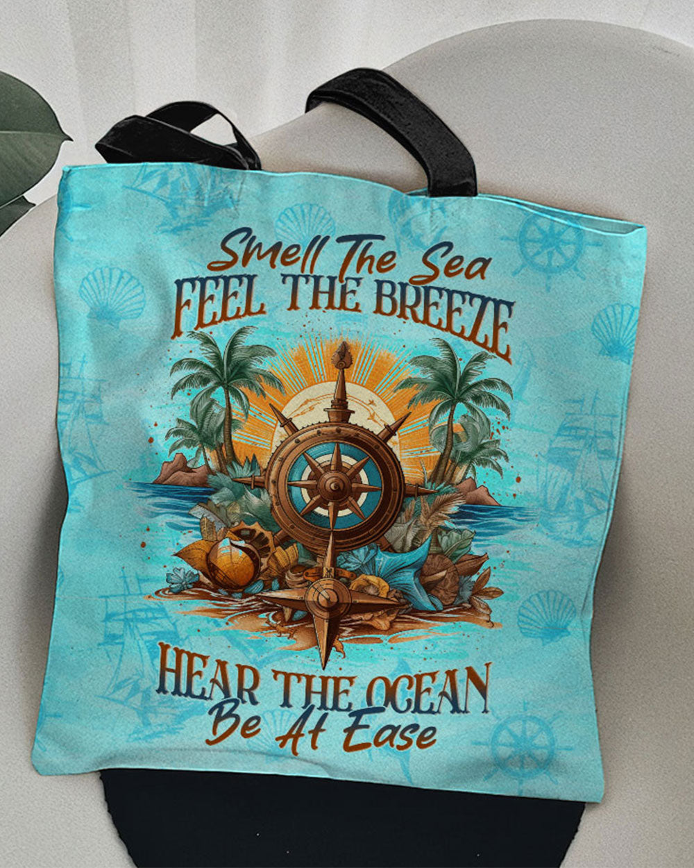 BLISSCORNERS SMELL THE SEA FEEL THE BREEZE TOTE BAG