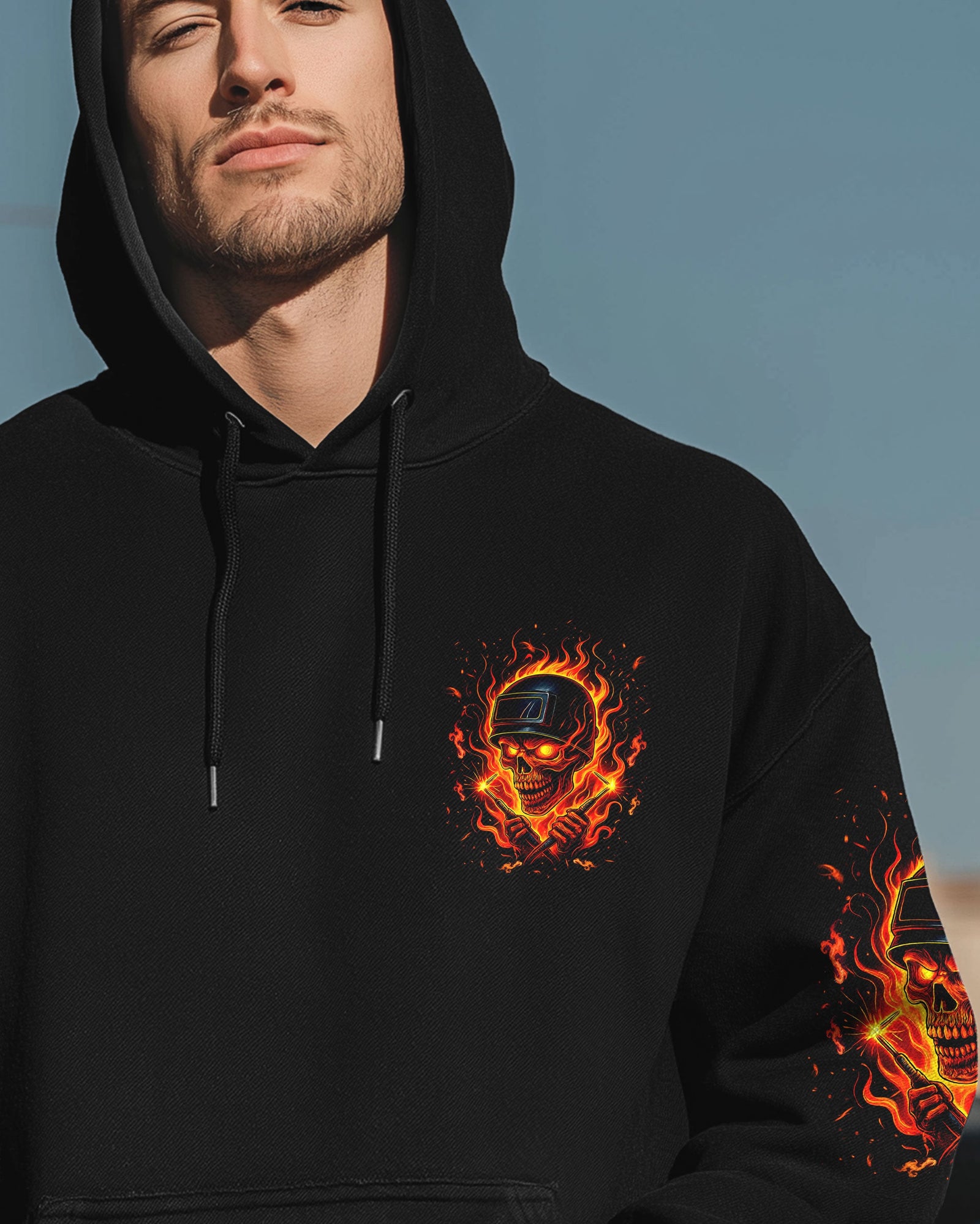 BLISSCORNERS MOVE OVER BOYS WELDER SKULL ALL OVER PRINT