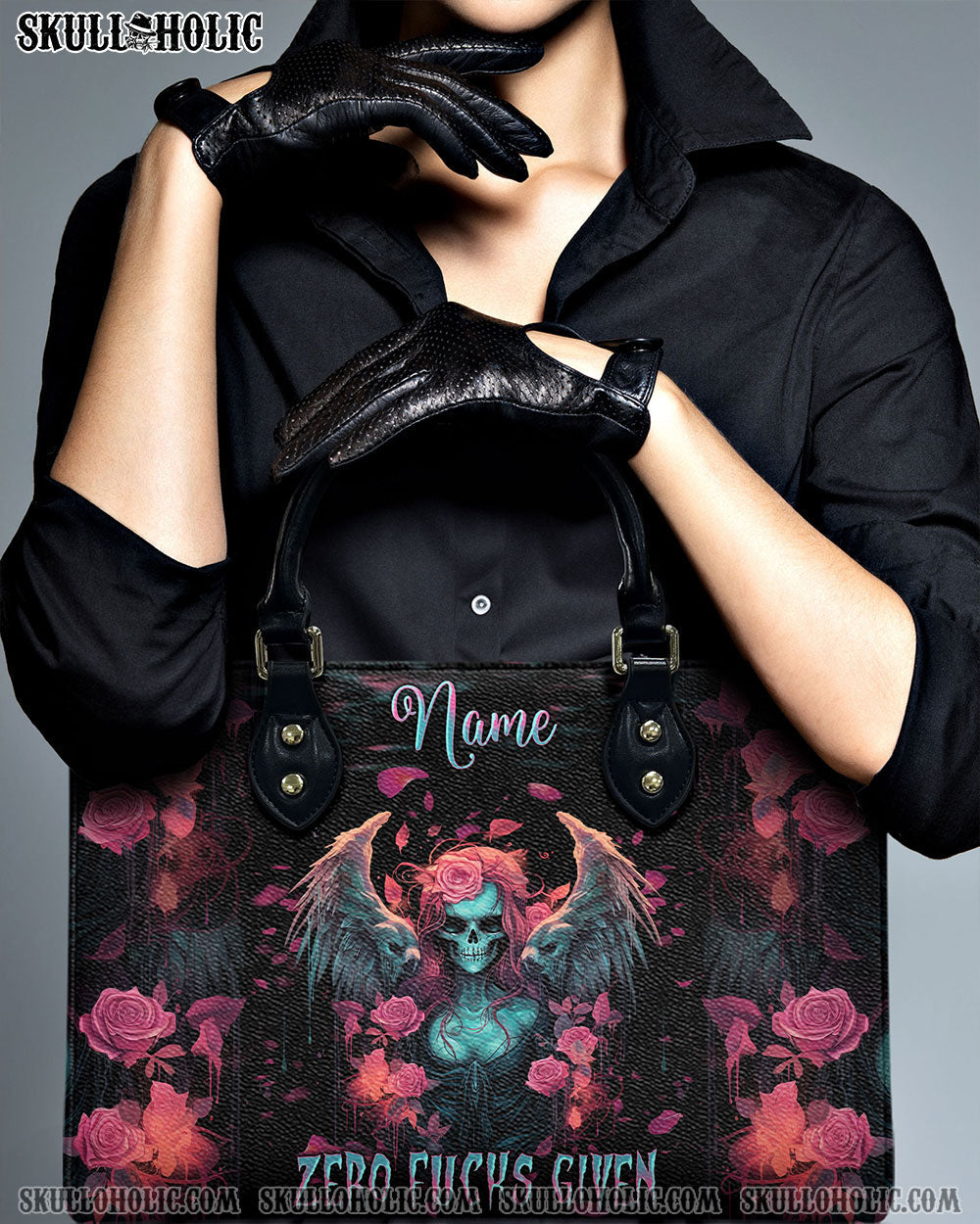 BLISSCORNERS ZERO F GIVEN  SKULL LEATHER HANDBAG