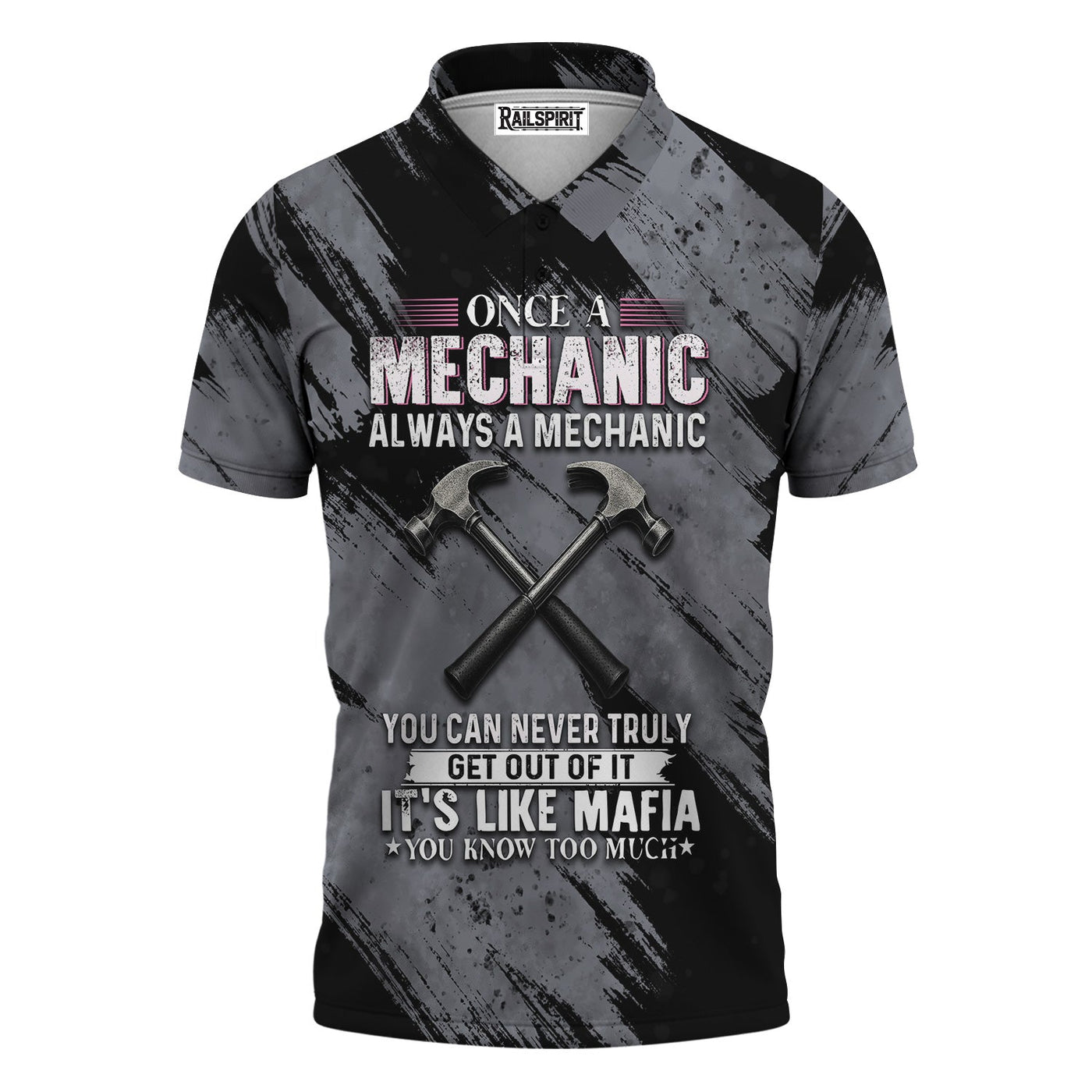 Blisscorners Once A Mechanic Always A Mechanic Shirt Funny Printed Vintage Mechanic Unisex T Shirt Hammer Design