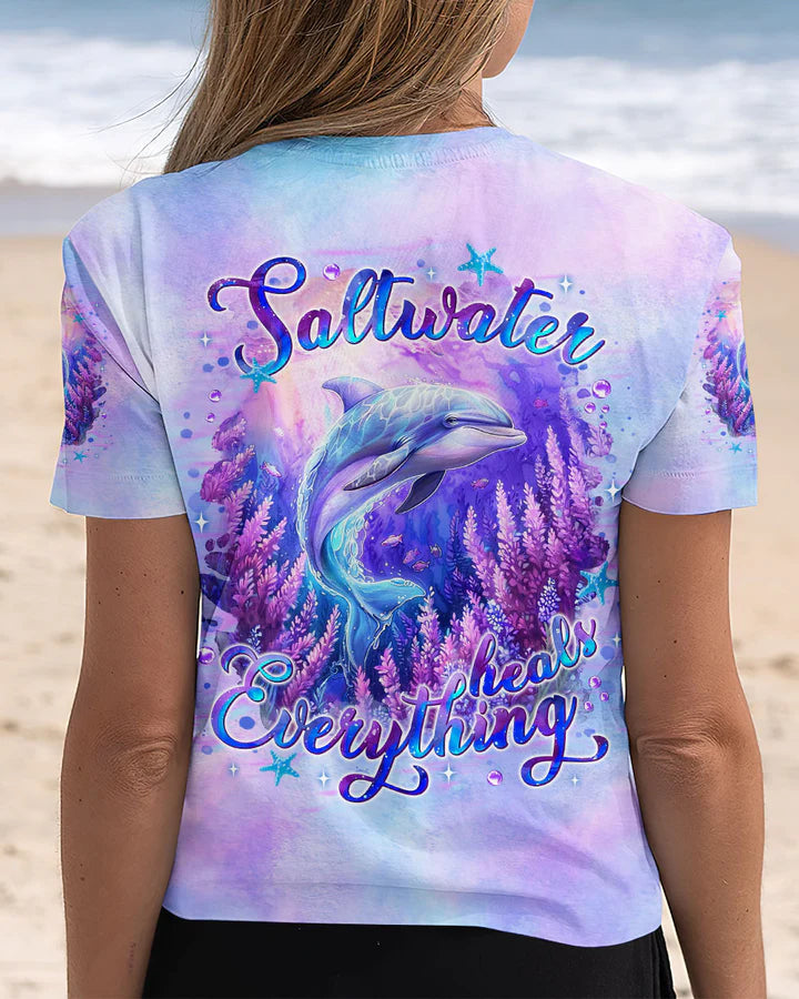 BLISSCORNERS SALTWATER HEALS EVERYTHING DOLPHIN ALL OVER PRINT 1