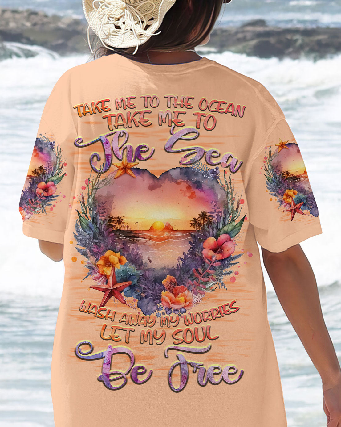 BLISSCORNERS TAKE ME TO THE OCEAN HEART ALL OVER PRINT