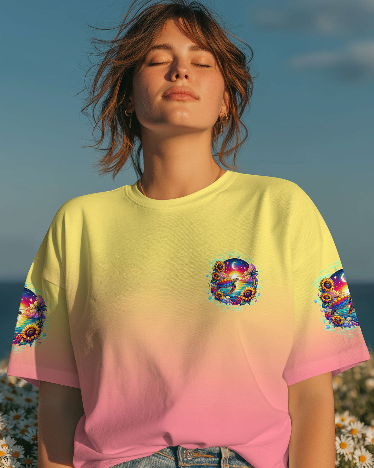 BLISSCORNERS SALTWATER HEALS EVERYTHING TURTLE ALL OVER PRINT