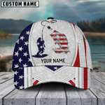 Blisscorners Large Mouth Bass Fishing American Dusty Style Customized Name 3D Cap