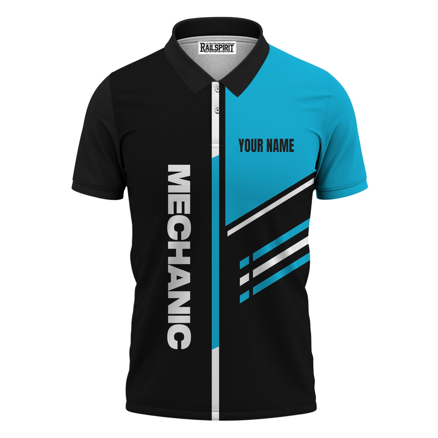 Blisscorners Personalized Mechanic Shirt, Drug Free Job Quote, Custom Name Shirt, Cool Skull Design, Funny Work Apparel, Gift for Mechanics