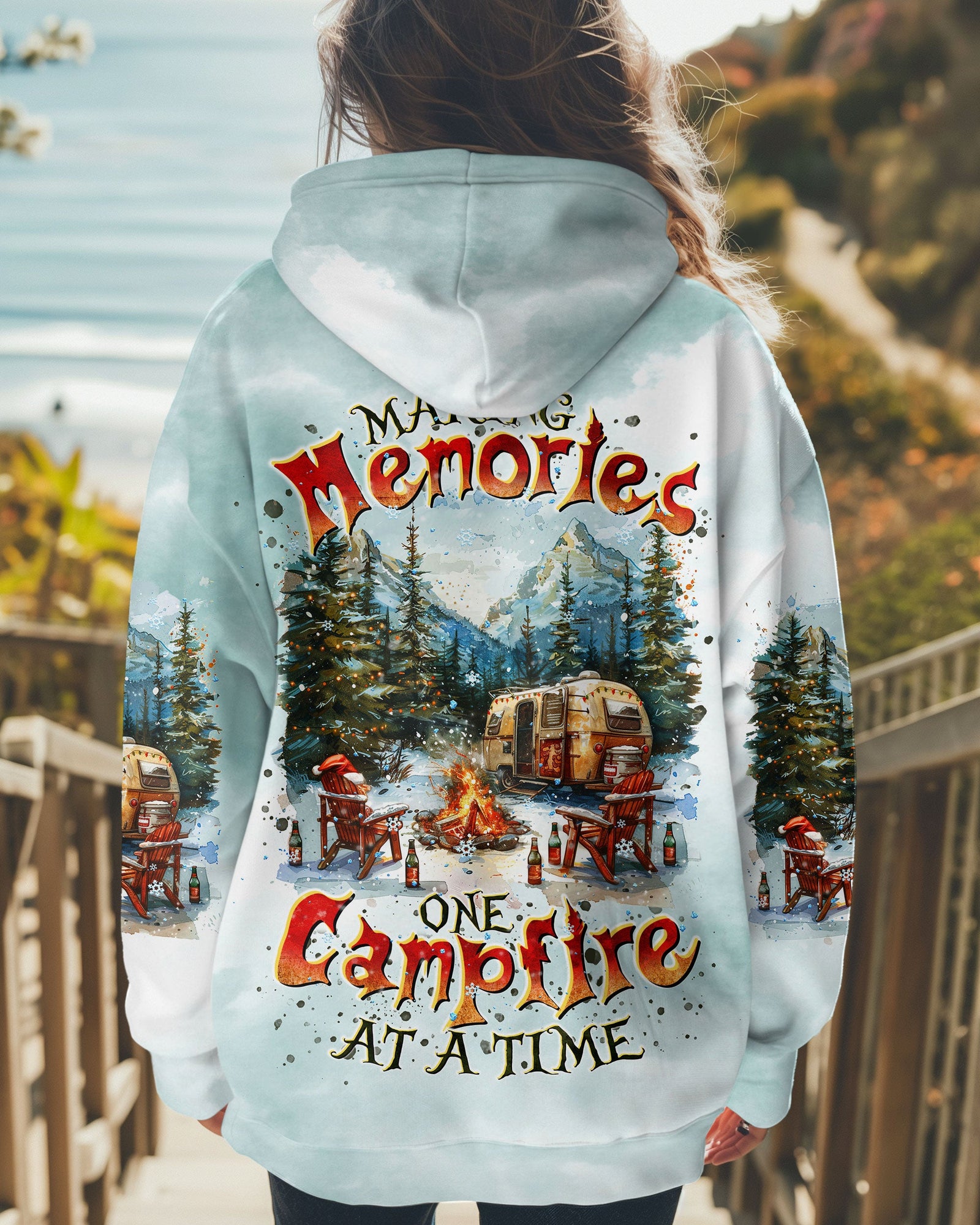 BLISSCORNERS MAKING MEMORIES ONE CAMPFIRE AT A TIME  CHRISTMAS ALL OVER PRINT