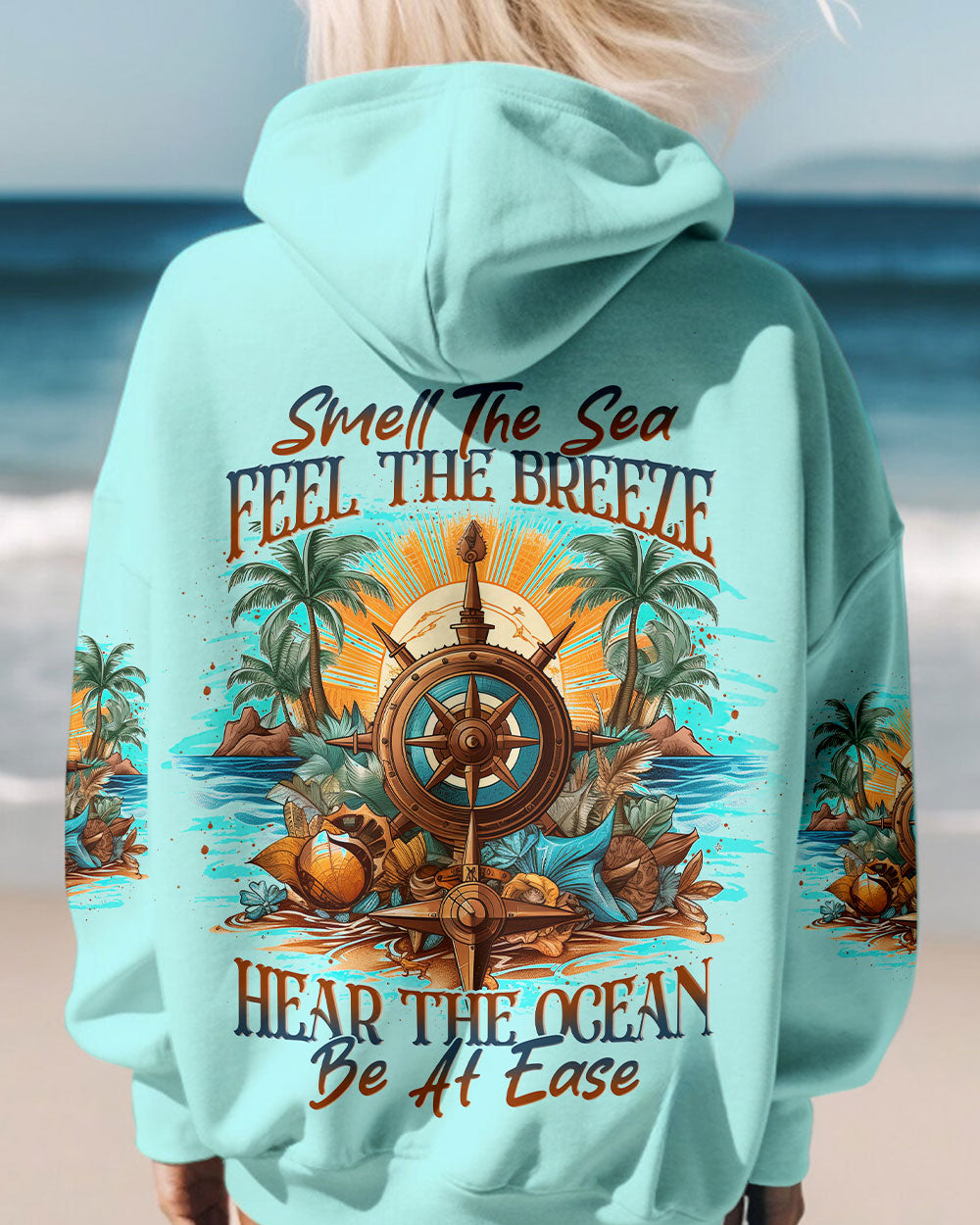BLISSCORNERS SMELL THE SEA FEEL THE BREEZE ALL OVER PRINT