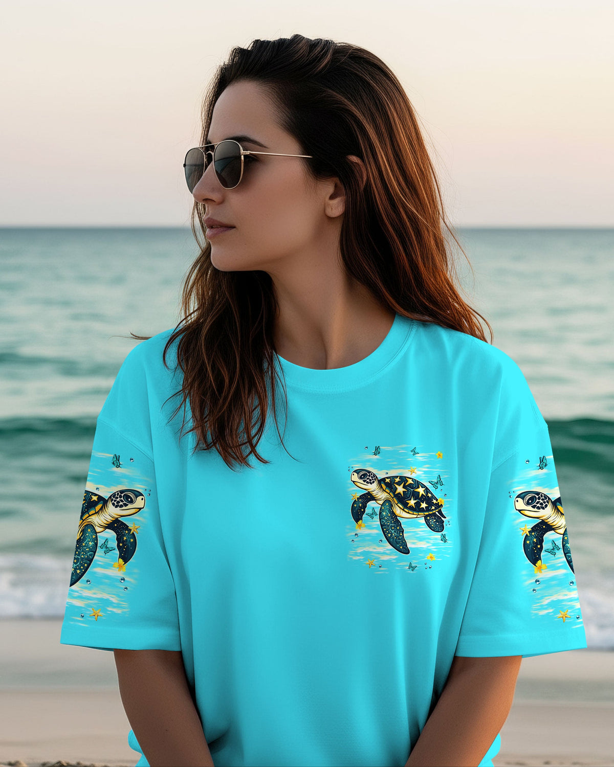 BLISSCORNERS SALTWATER HEALS EVERYTHING TURTLE ALL OVER PRINT