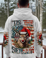BLISSCORNERS ’TIS THE SEASON CHRISTMAS HUNTING DEER ALL OVER PRINT