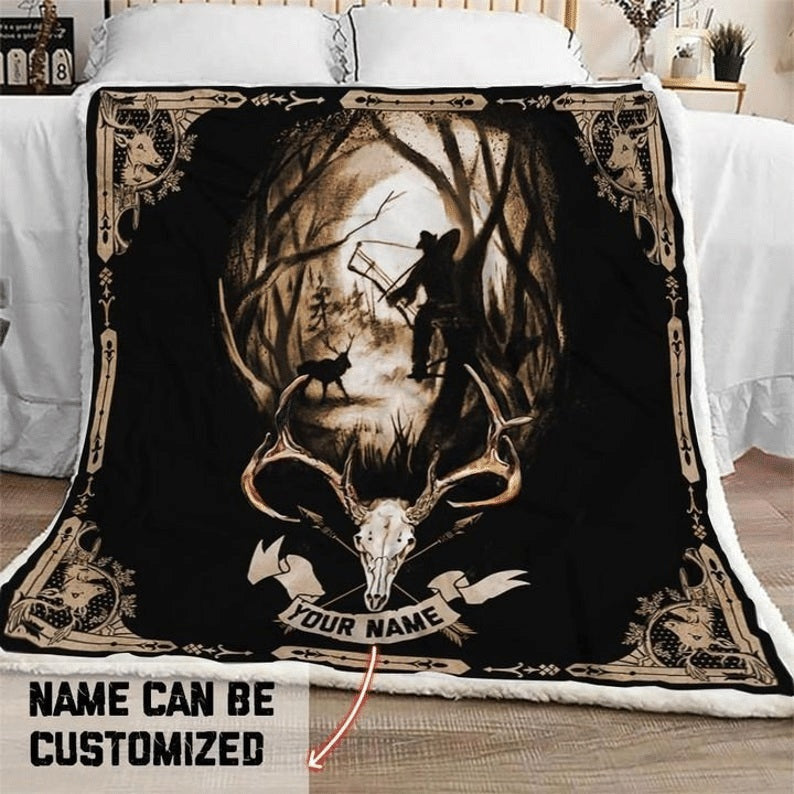 Blisscorners Personalized Deer Hunting Mystery Blanket
