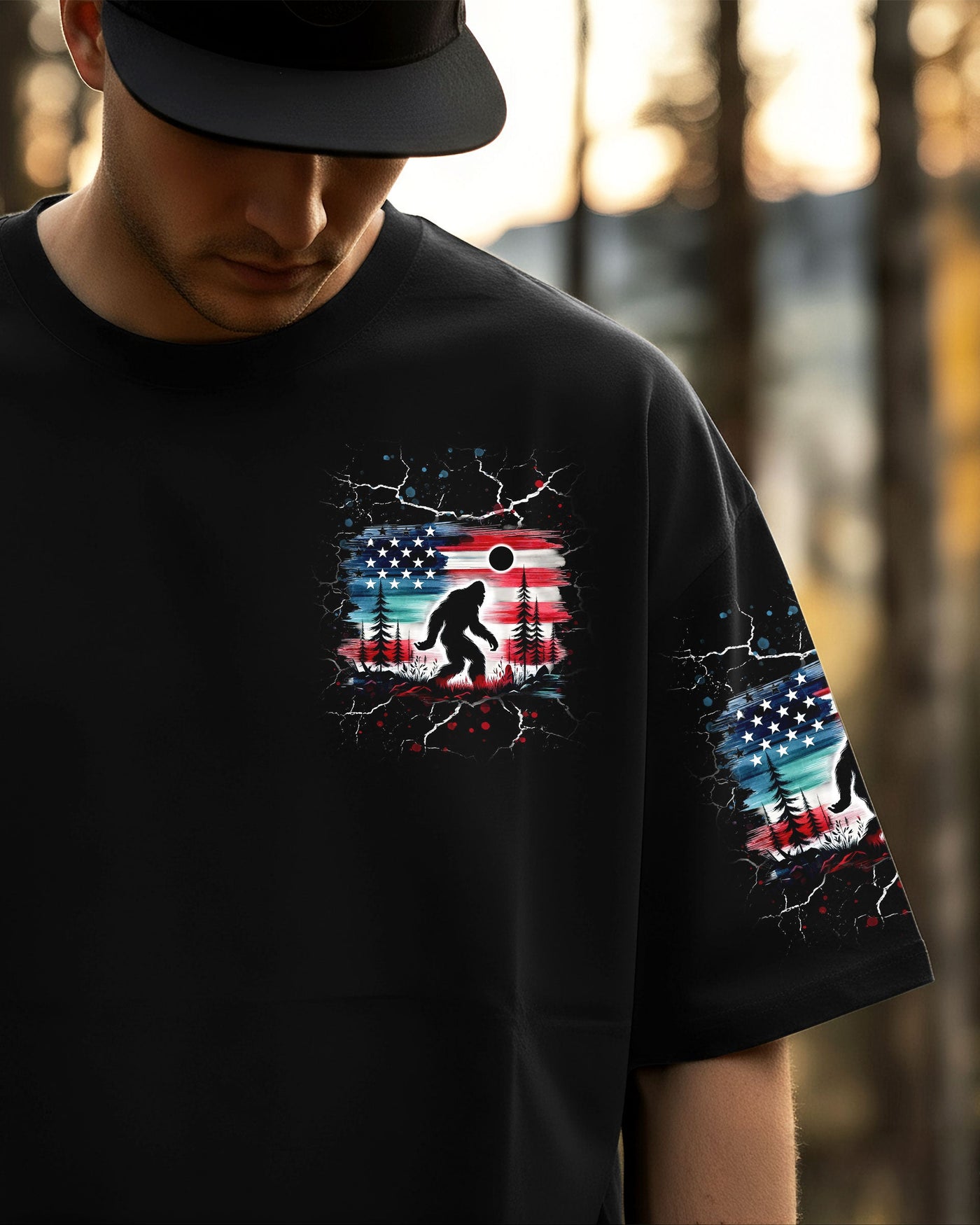 BLISSCORNERS HELLO DARKNESS MY OLD FRIEND BIGFOOT ALL OVER PRINT -  TLNT2710252