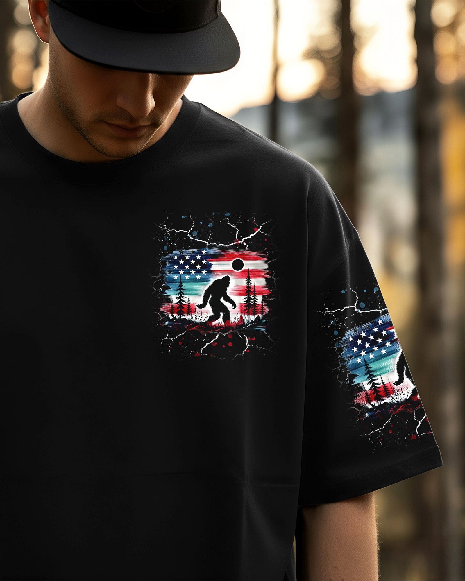 BLISSCORNERS HELLO DARKNESS MY OLD FRIEND BIGFOOT ALL OVER PRINT -  TLNT2710252