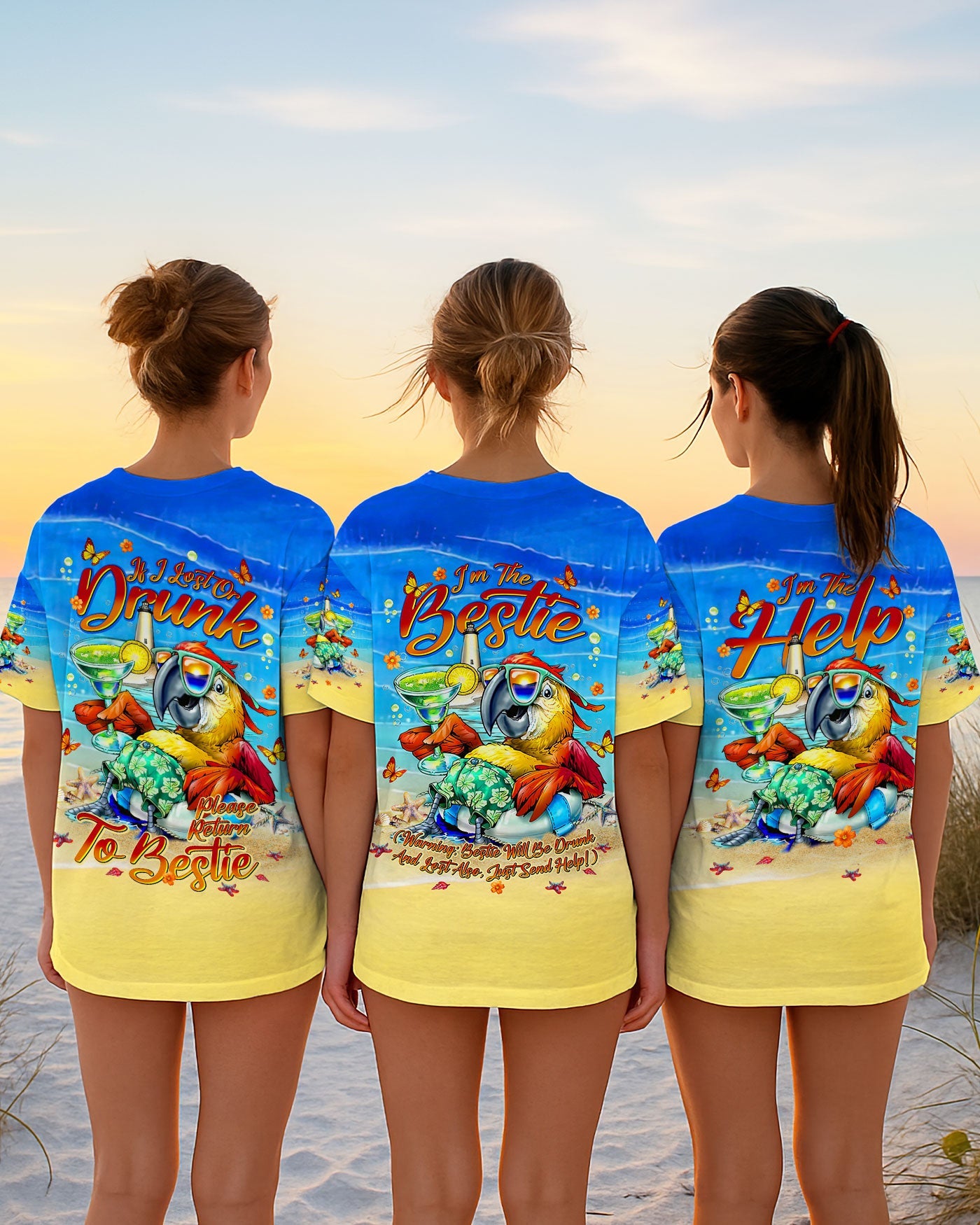 BLISSCORNERS IF LOST OR DRUNK PARROT ALL OVER PRINT