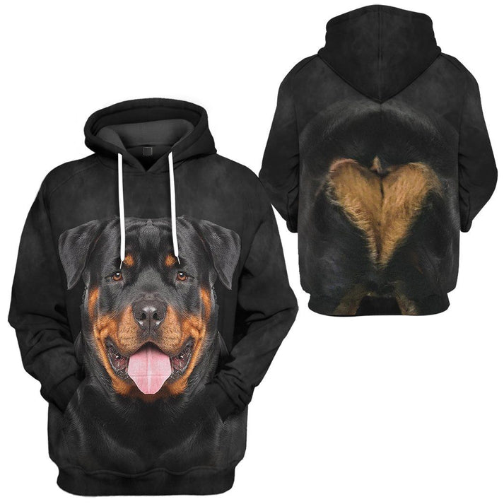 Blisscorners Rottweiler Face 3D Hoodie, Dog Lover Gift