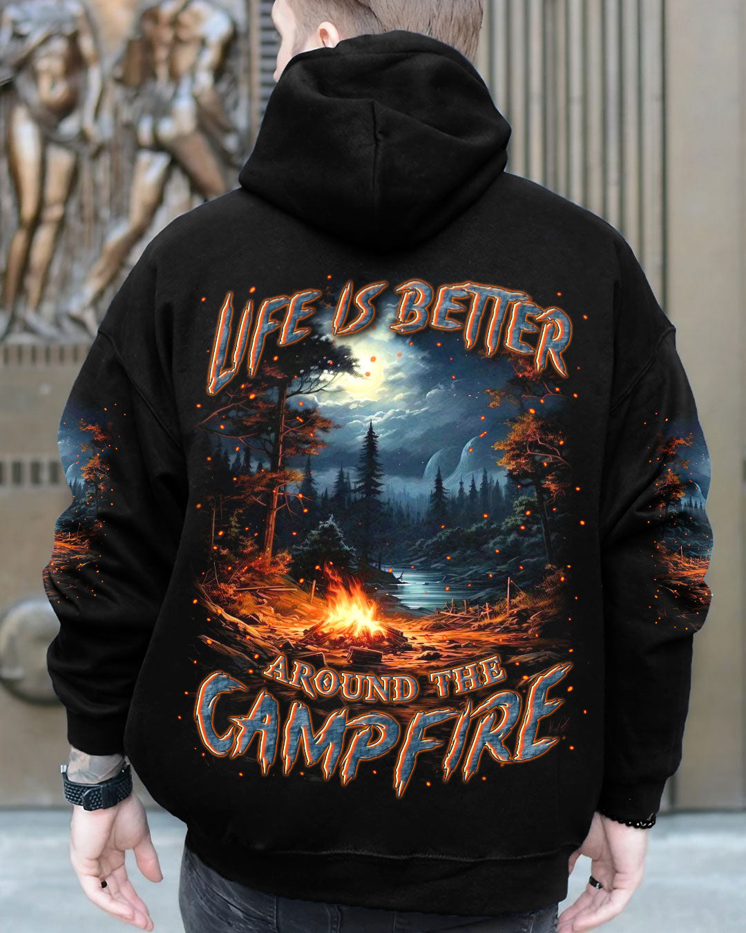 BLISSCORNERS LIFE IS BETTER AROUND THE CAMPFIRE ALL OVER PRINT