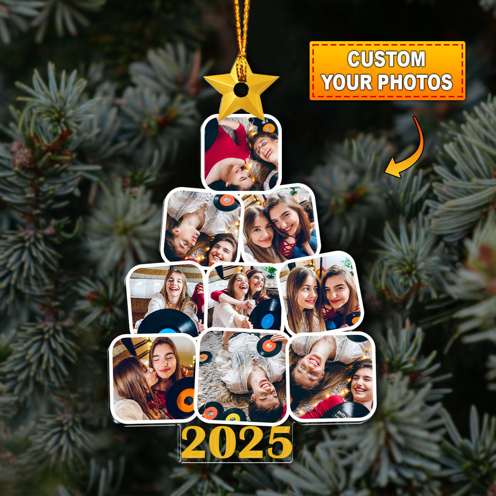 Blisscorners 9 Photos Christmas Tree, Home Decor, Christmas Ornament, Personalized Ornament2D Flat LM2111