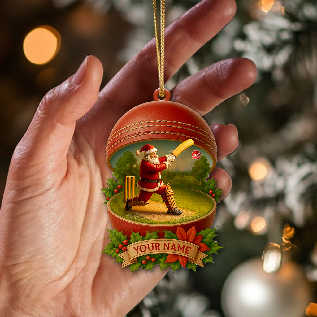 Blisscorners Christmas Cricket Players, Home Decor, Christmas Ornament2D Flat LM2111