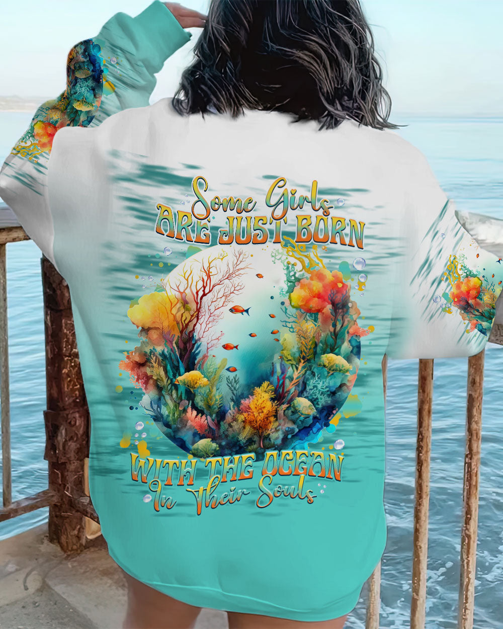 BLISSCORNERS SOME GIRLS ARE JUST BORN OCEAN ALL OVER PRINT