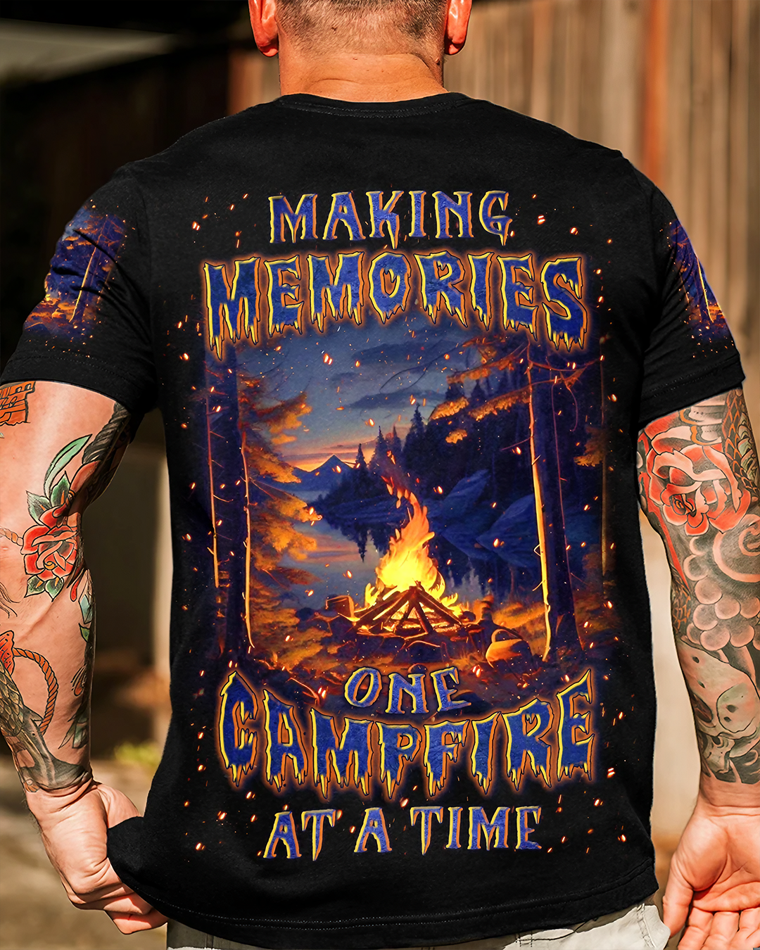 BLISSCORNERS MAKING MEMORIES ONE CAMPFIRE AT A TIME ALL OVER PRINT