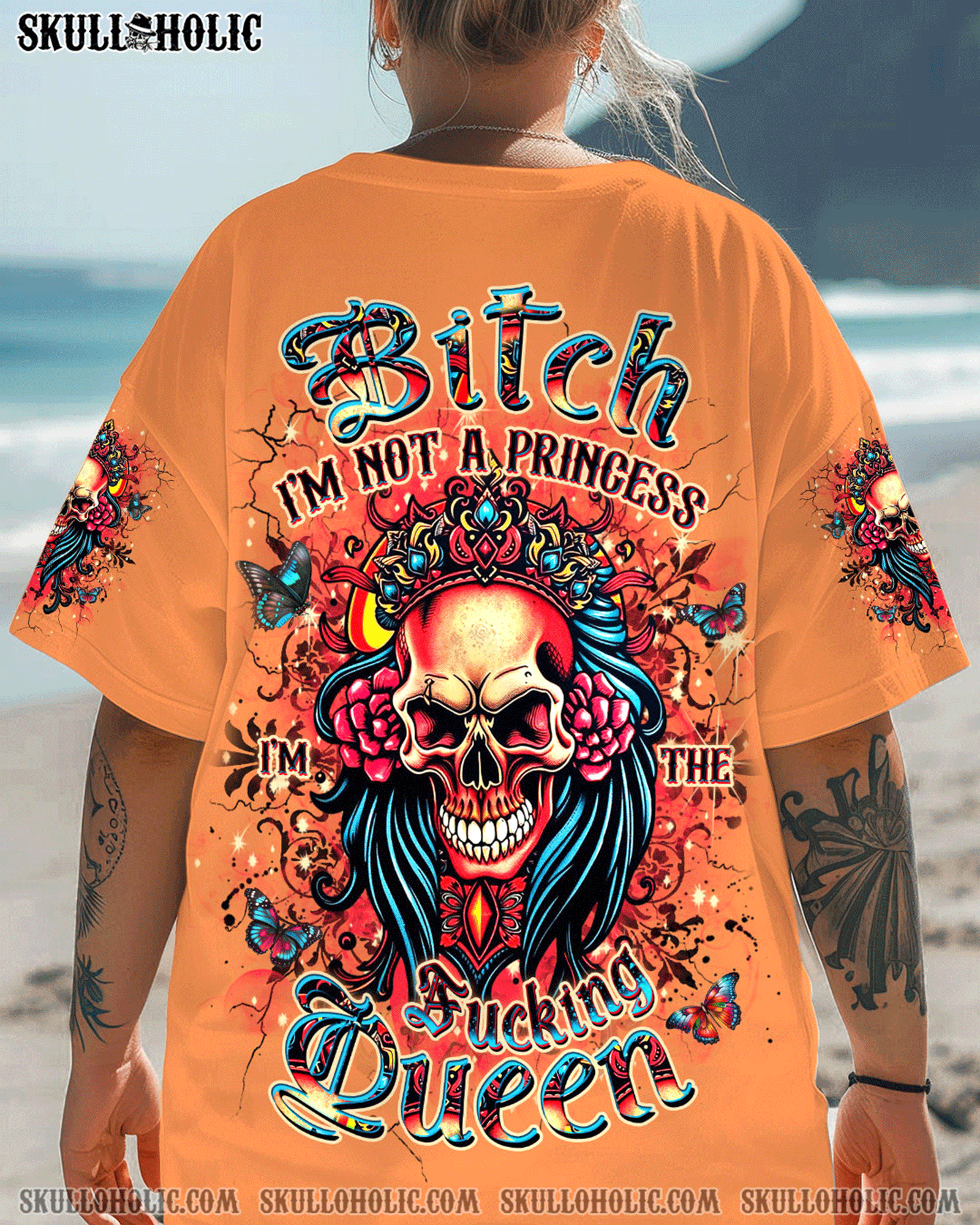 BLISSCORNERS I'M THE F QUEEN SKULL ALL OVER PRINT