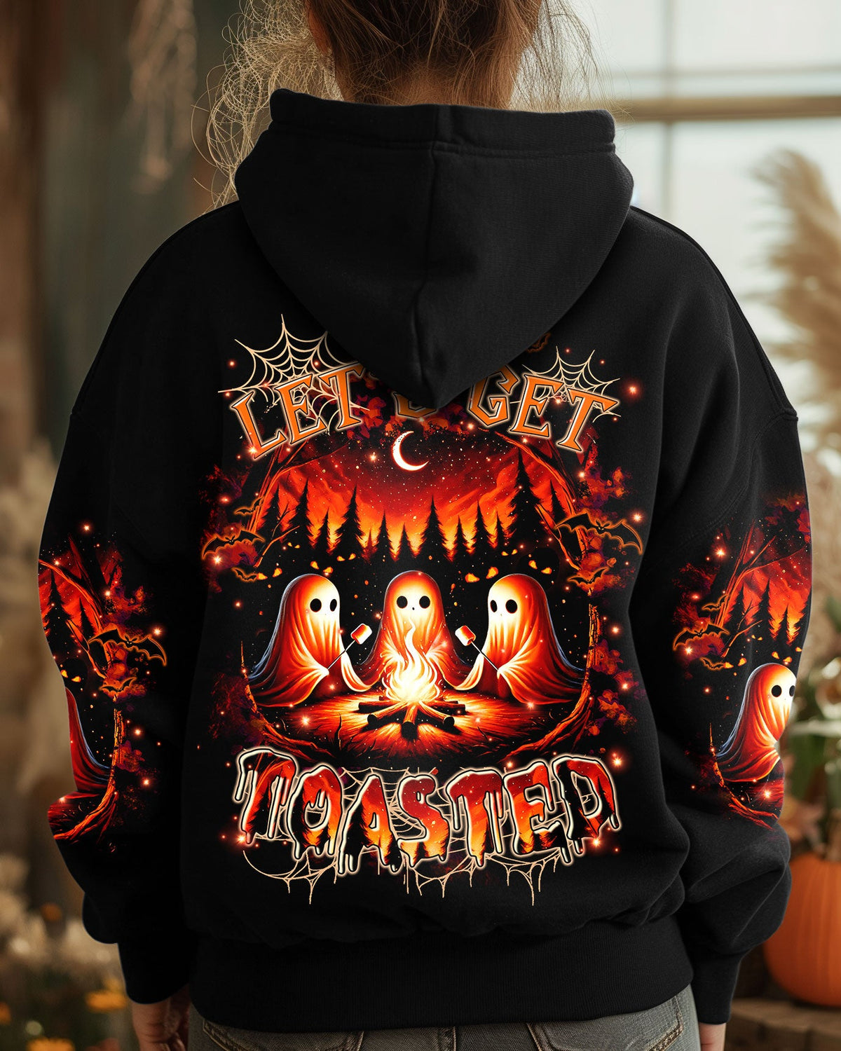 BLISSCORNERS LET'S GET TOASTED BOOS HALLOWEEN ALL OVER PRINT
