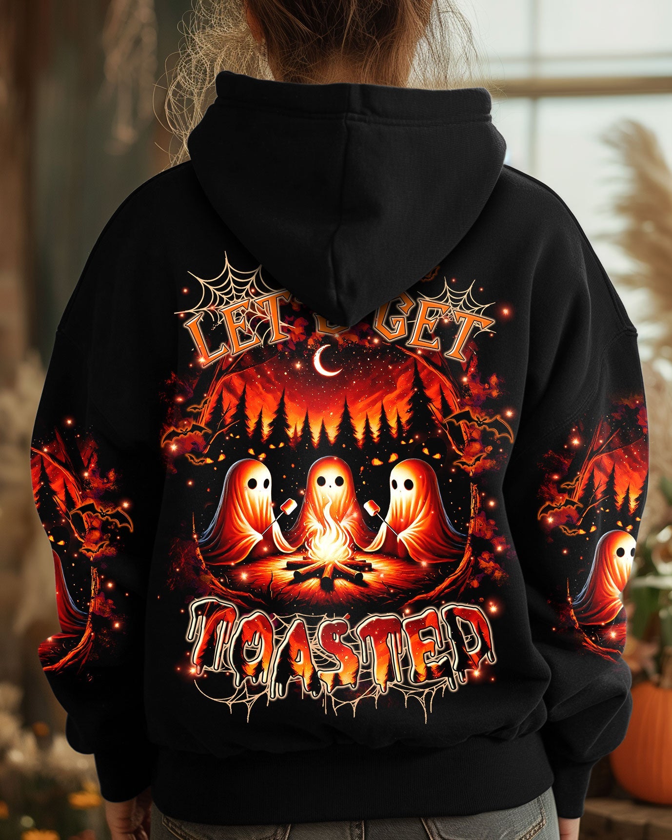 BLISSCORNERS LET'S GET TOASTED BOOS HALLOWEEN ALL OVER PRINT
