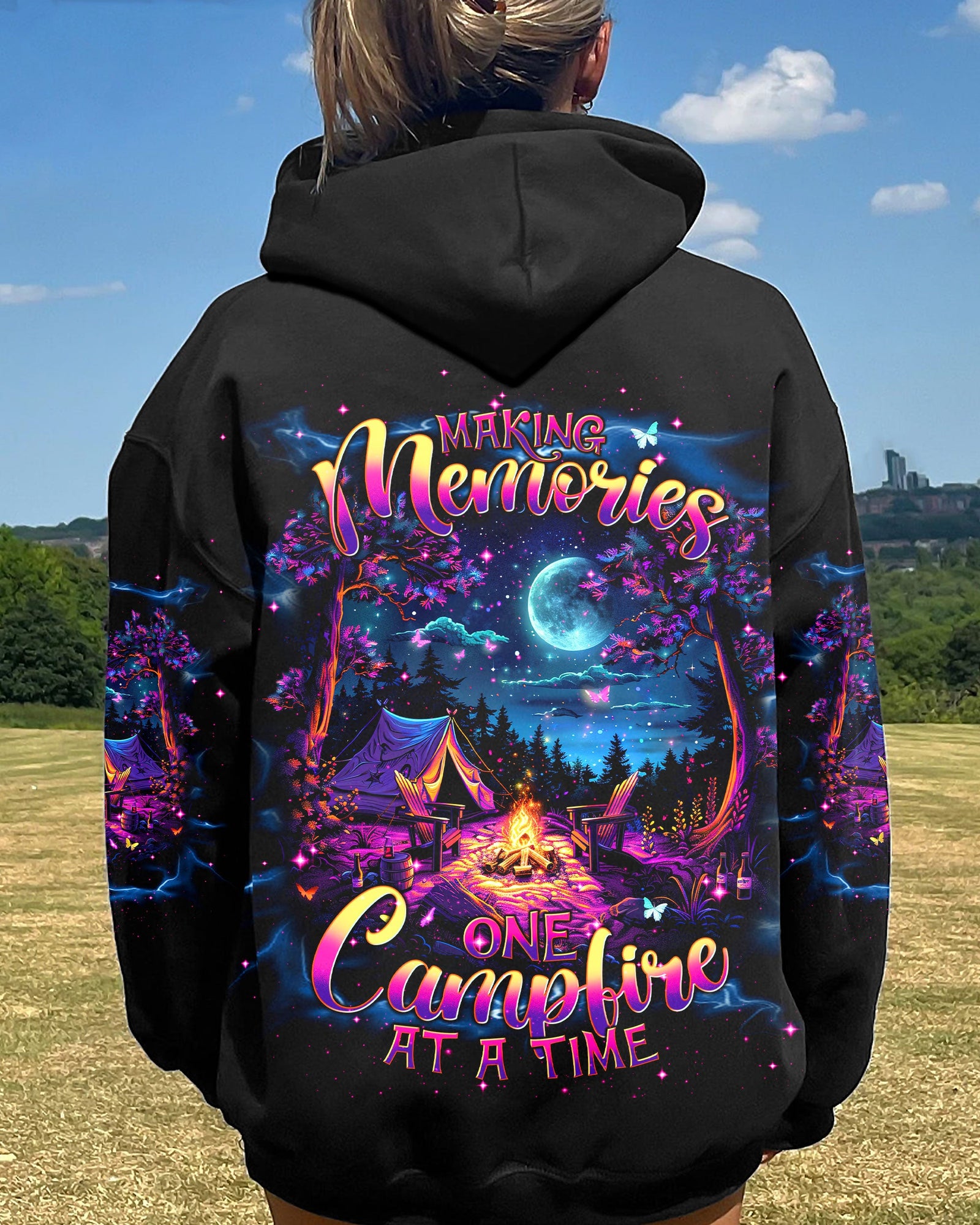 BLISSCORNERS MAKING MEMORIES ONE CAMPFIRE AT A TIME ALL OVER PRINT