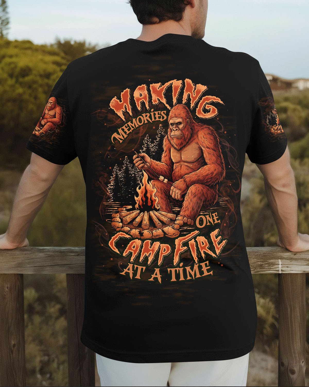 BLISSCORNERS MAKING MEMORIES ONE CAMPFIRE AT A TIME BIGFOOT ALL OVER PRINT