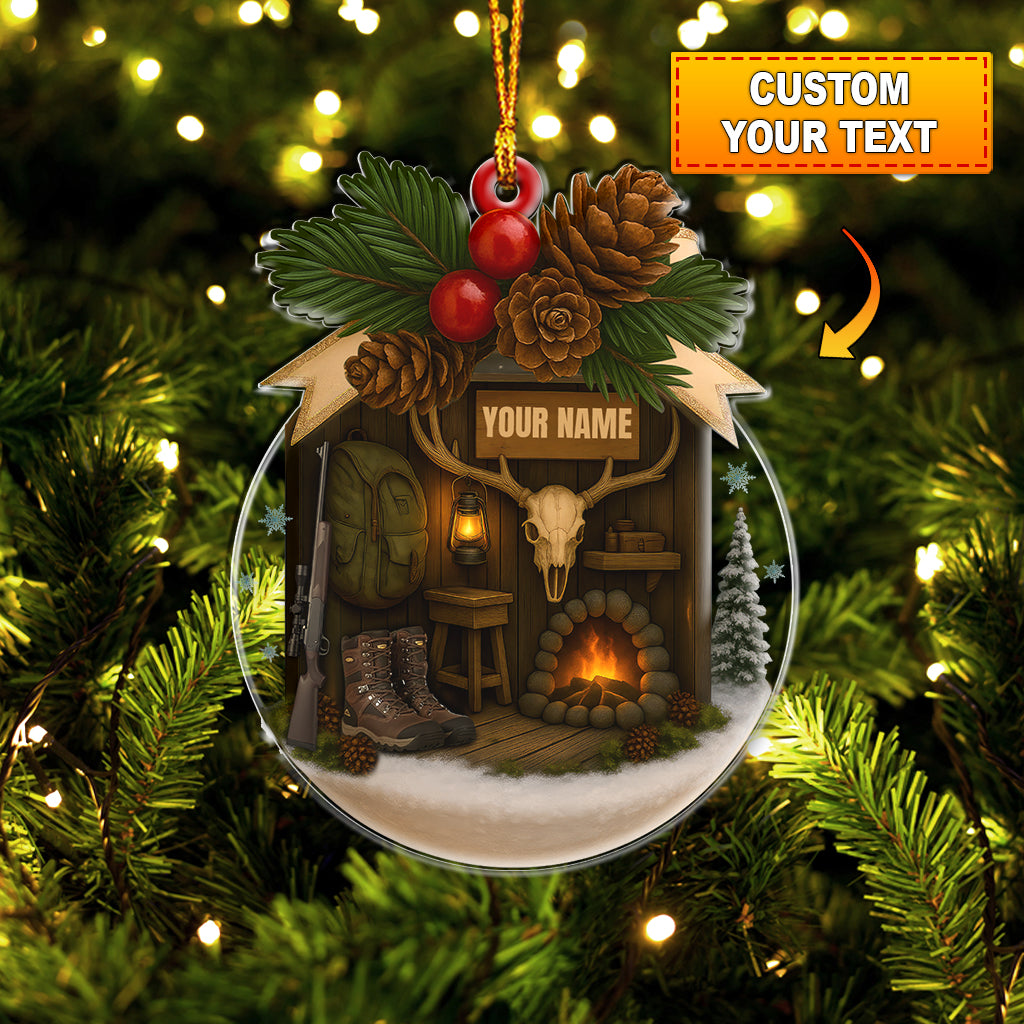 Blisscorners Hiking Santa House, Home Decor, Christmas Ornament, Personalized Ornament2D Flat LM2111