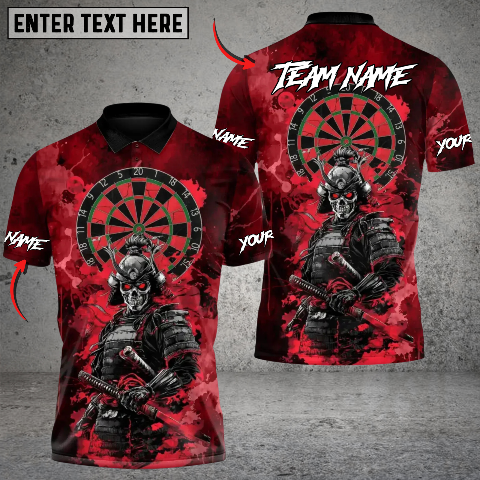 Blisscorners Darts Samurai Of The Scarlet Board Dart Multicolor Customized Name, Team Name 3D Shirts