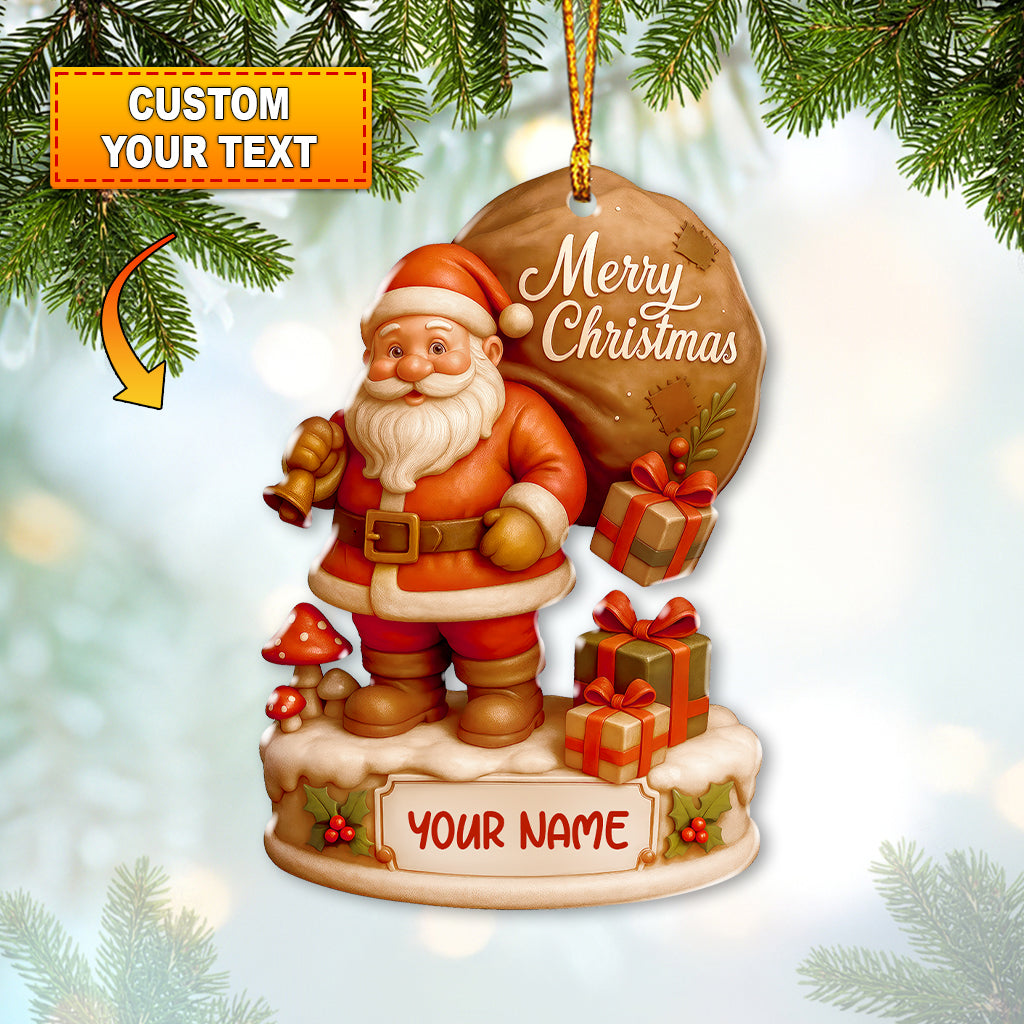 Blisscorners Santa Claus Home Decor, Christmas Ornament, Personalized Ornament2D Flat LM2111