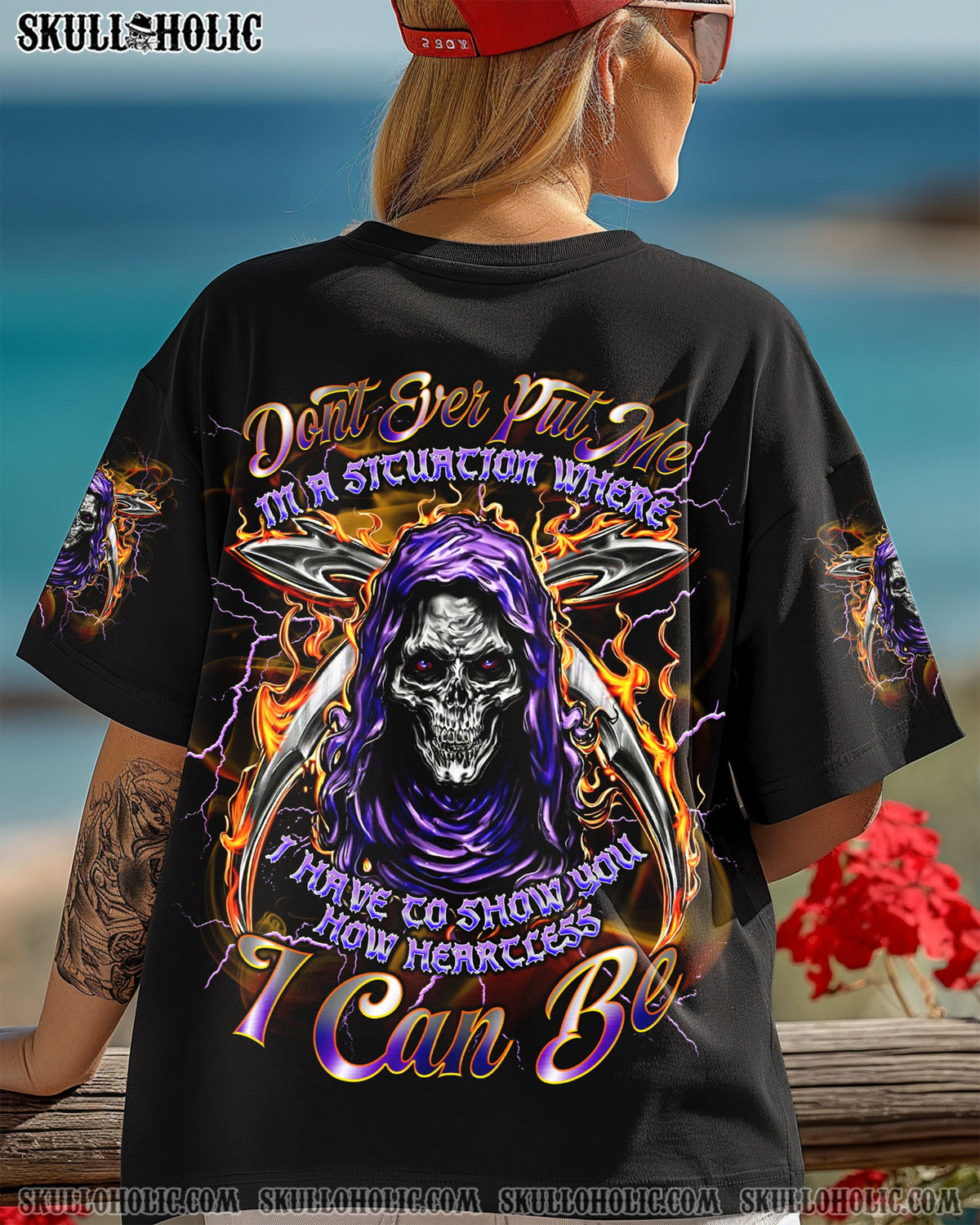 BLISSCORNERS HOW HEARTLESS I CAN BE SKULL REAPER ALL OVER PRINT
