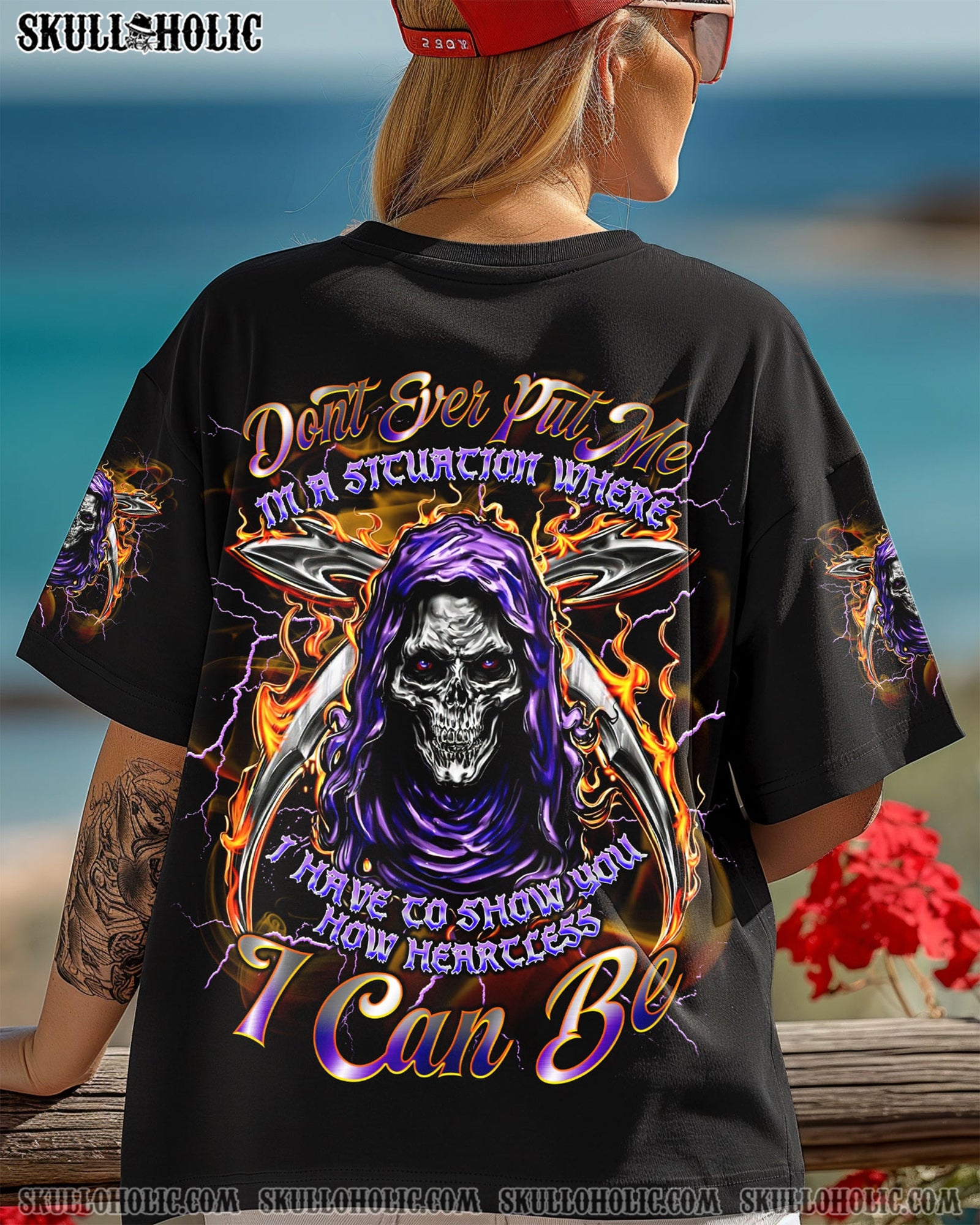 BLISSCORNERS HOW HEARTLESS I CAN BE SKULL REAPER ALL OVER PRINT