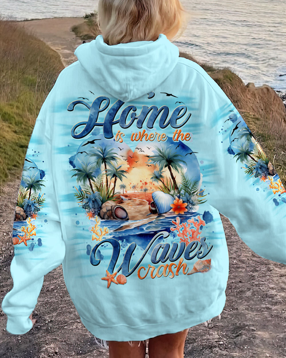 BLISSCORNERS HOME IS WHERE THE WAVES CRASH ALL OVER PRINT
