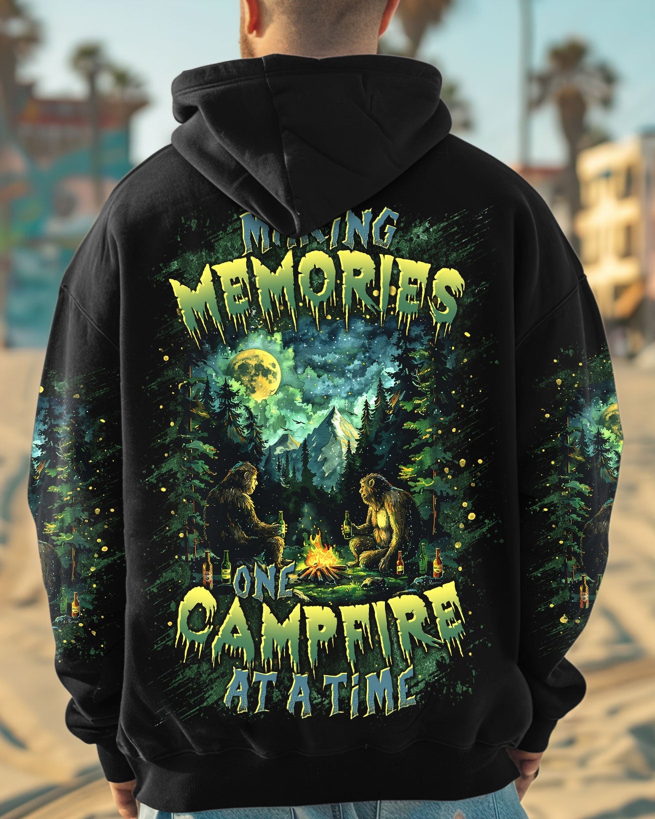 BLISSCORNERS MAKING MEMORIES ONE CAMPFIRE AT A TIME BIGFOOT  ALL OVER PRINT