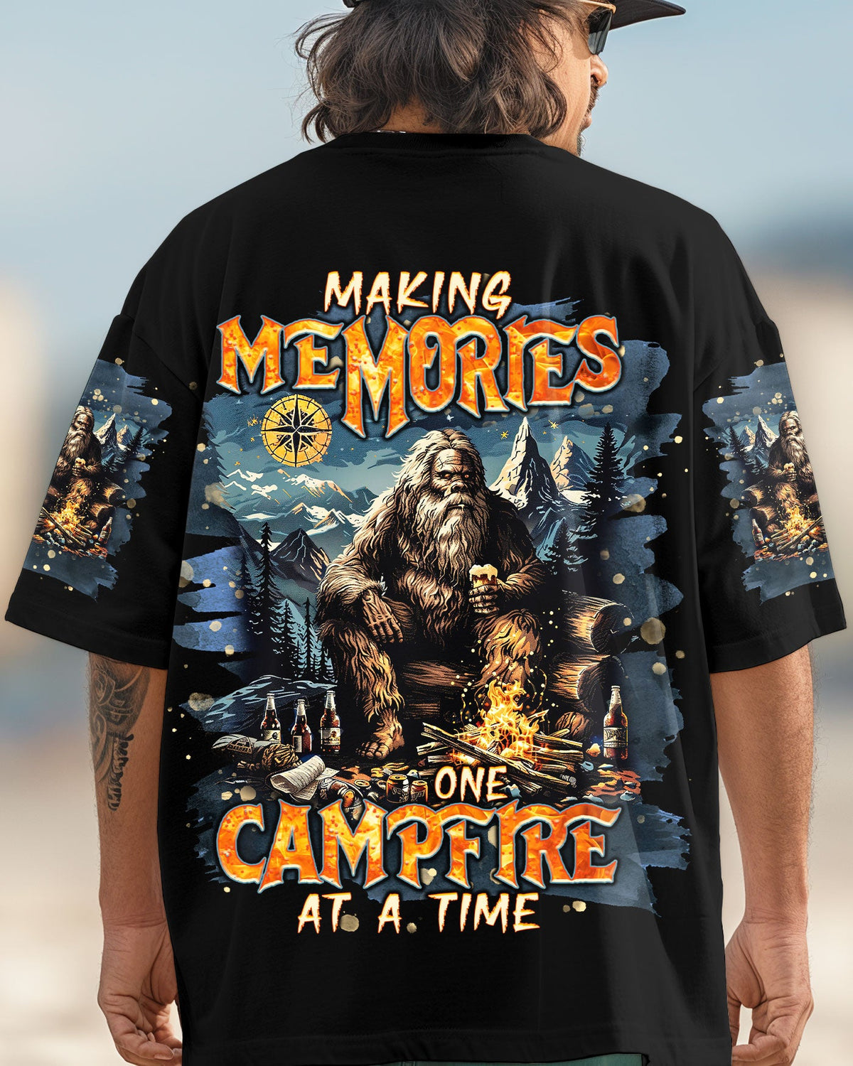 BLISSCORNERS MAKING MEMORIES ONE CAMPFIRE AT A TIME BIGFOOT ALL OVER PRINT