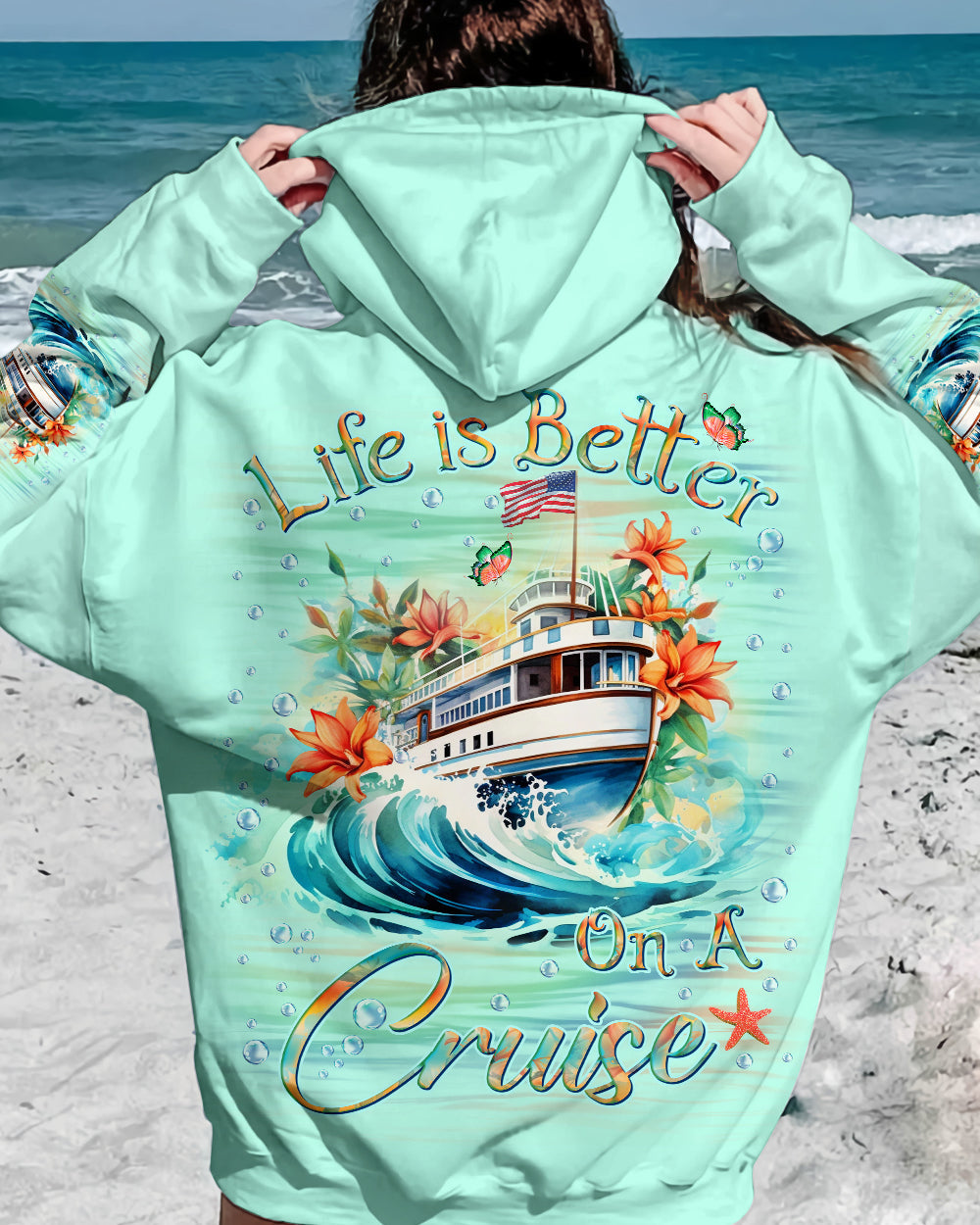 BLISSCORNERS LIFE IS BETTER ON A CRUISE ALL OVER PRINT