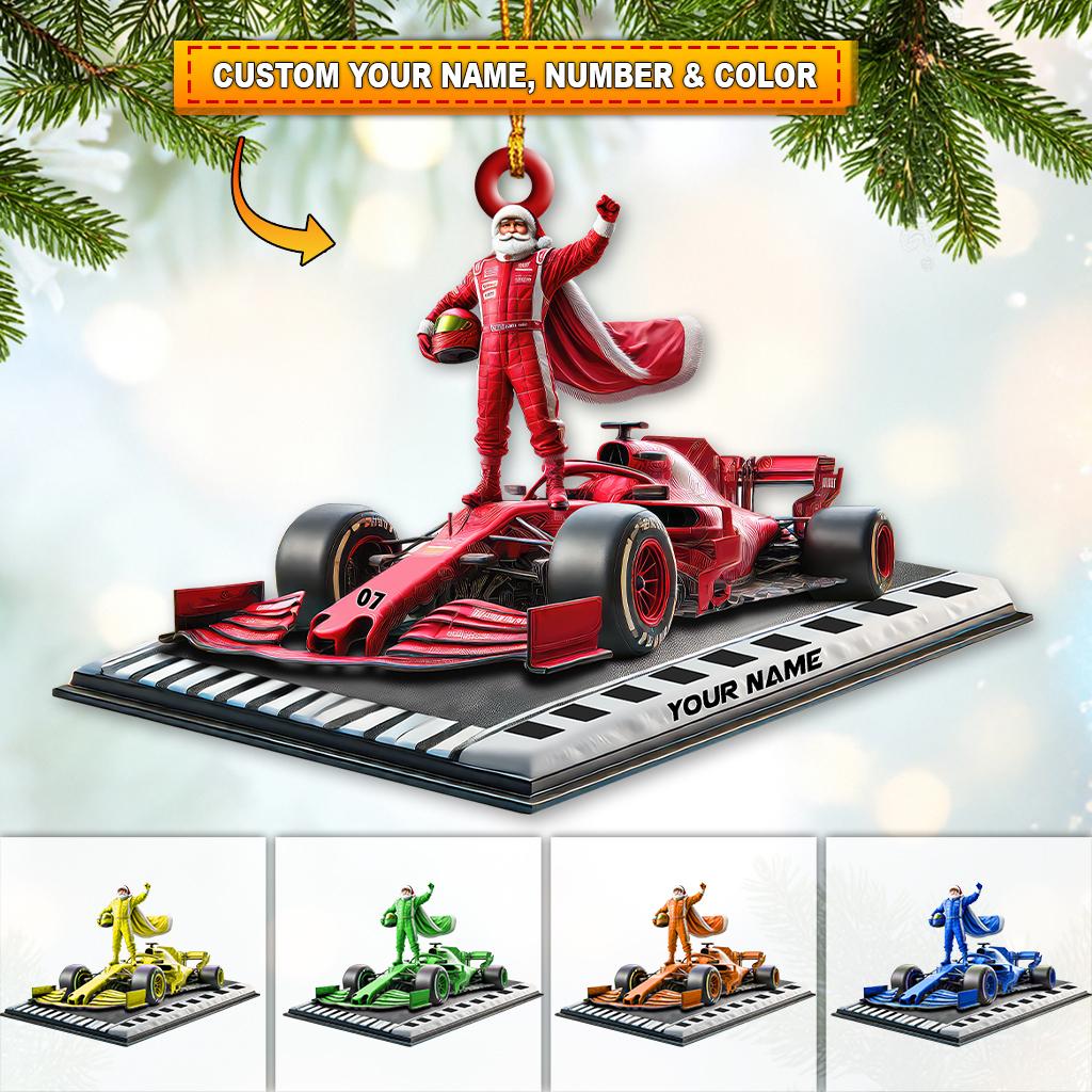 Blisscorners Custom Name Formula Racing Ornament, Christmas Decoration2D Flat LM2111