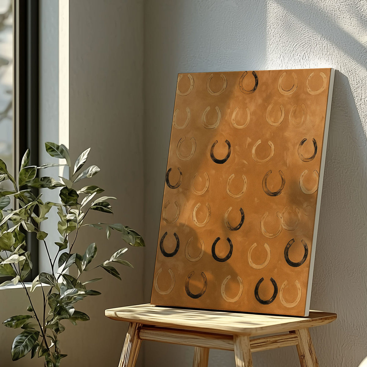 Blisscorners Horseshoes Print Western Wall Art  Decor for Living Room LM2611