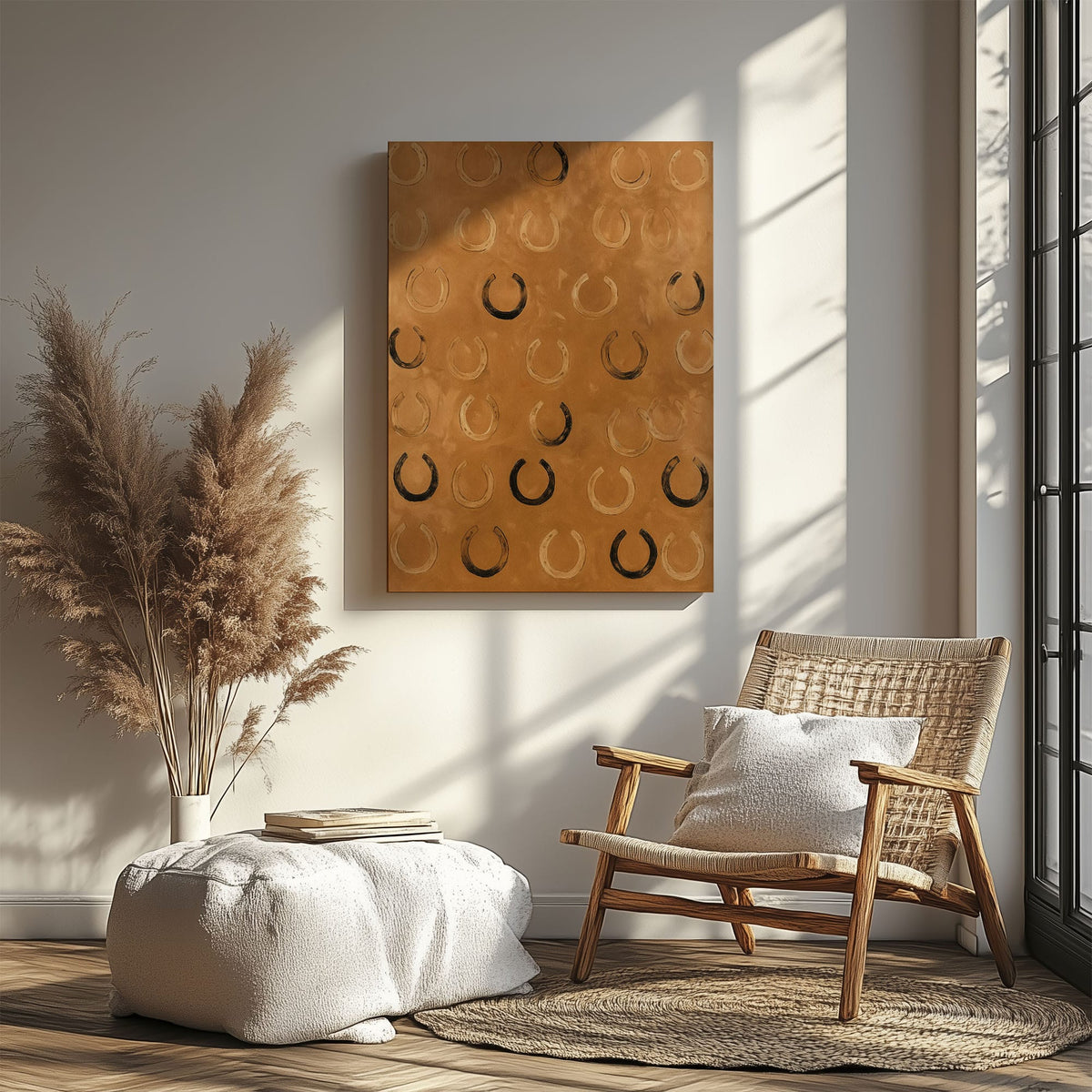 Blisscorners Horseshoes Print Western Wall Art  Decor for Living Room LM2611